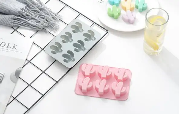 Six Cactus Chocolate Mould Diy Tool Silica Gel Cake Mould Oven Baking Tool