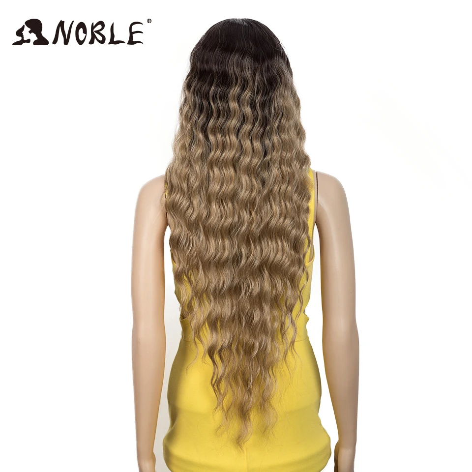 Noble Cosplay Synthetic Lace Wig 30-40 Inch Long Wavy Wig Ombre Blonde Wig Synthetic Hair Wig Wigs For Black Women Lace Wig