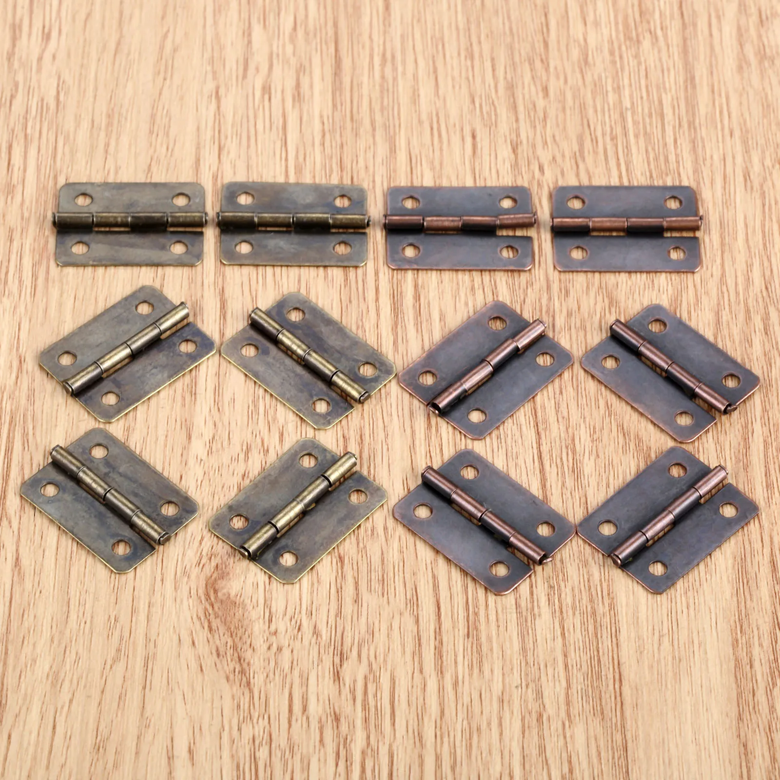 10Pcs Antique Cabinet Hinges Furniture Accessories Boxes Decorative Hinge Furniture Fittings For Cabinets 25*18mm