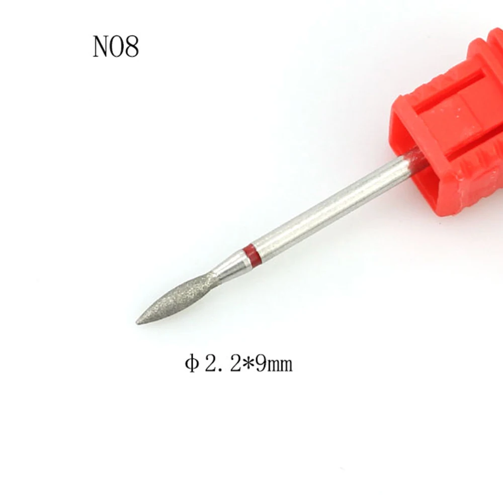 9 Type Diamond Nail Drill Rotary Bits Milling Cutter Electric Manicure Drills Cuticle Clean Tools Polish Machine Accessories