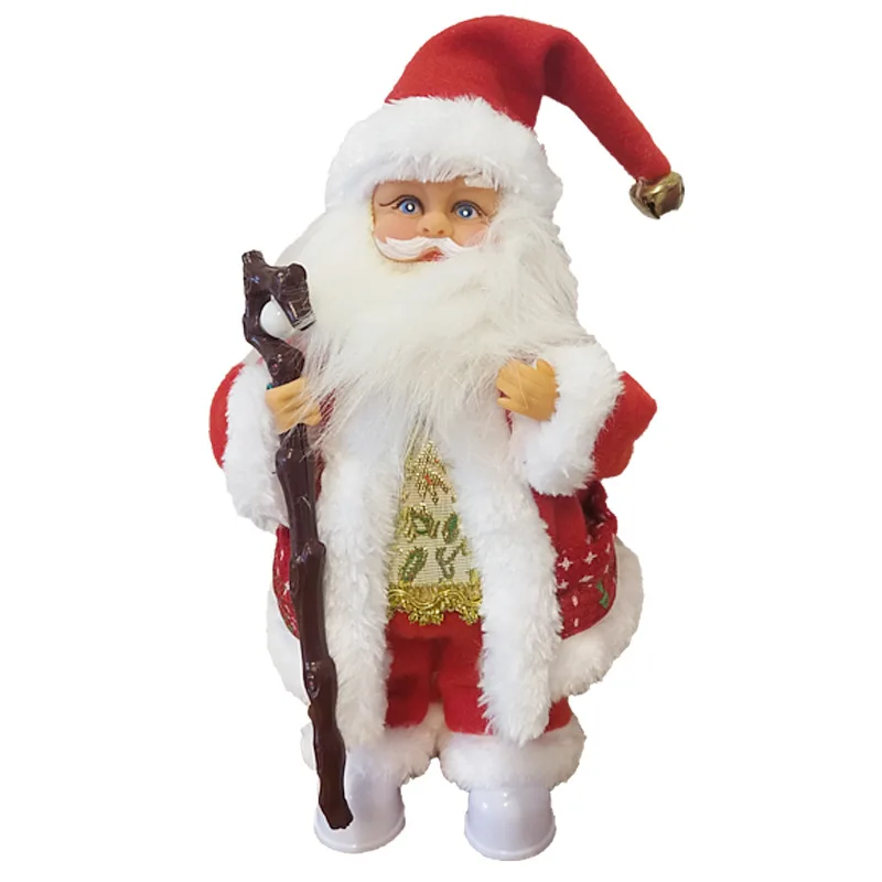 Muñeco de peluche eléctrico de Papá Noel para niñas, muñeco de peluche de Navidad para cantar y bailar, ideal para bodas y fiestas, regalo sorpresa para niños