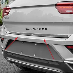 For T ROC 2017 2018 2019 2020 2021 Stainless Steel Car Tailgate Rear Door Cover Molding Trim Car Accessories