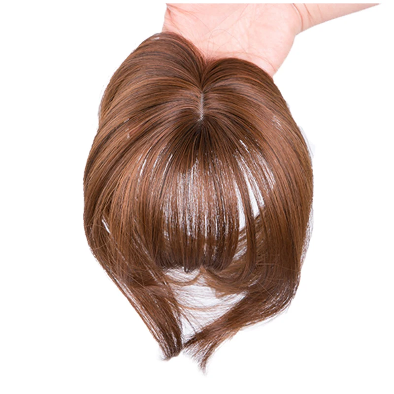 Black/Light Brown Synthetic Bangs for Women Bang High Temperature Fiber