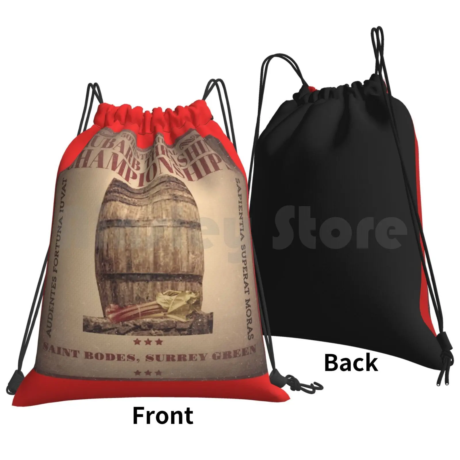 International Rhubarb Thrashing Backpack Drawstring Bag Riding Climbing Gym Bag Rhubarb Rhubarb Thrashing Surrey Green