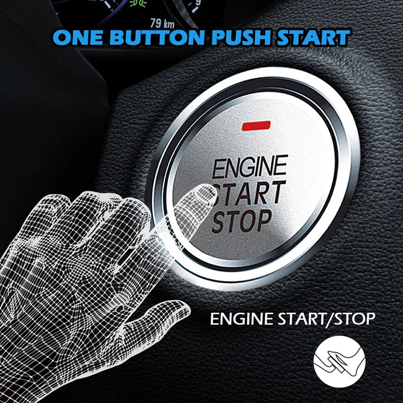 Start With Phone Smart Keyless Entry Car Remote Engine Starter Central Locking 2-Way Alarm With Autostart One Button Push Stop