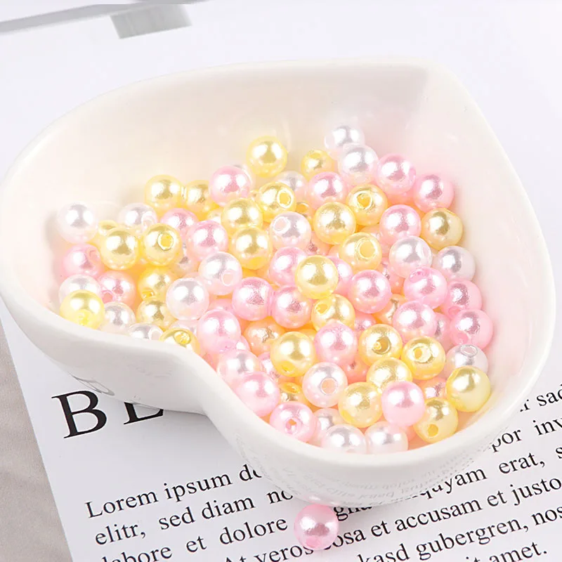 3mm 4mm 5mm 8mm Beads 23 Colors Round Imitation Garment Pearl With holes For DIY Art Necklace Fashion Jewelry Making Accessories