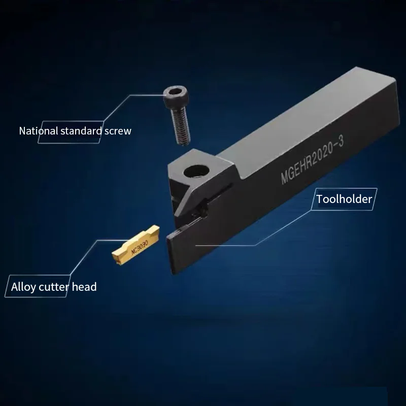 CNC Lathe Holder External Turning Tools MGEHR1010 MGEHR1616 2 Holder Tool Notch Interior Tool Holder Material Metal Lathe