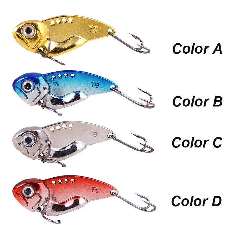 WESTBASS 1PCS VIB Spinner 5cm-7g Metal Jigging Spoon Fishing Lure Vivid Spinbait Vibraton Artificial Hard Bait Bass Isca Pesca