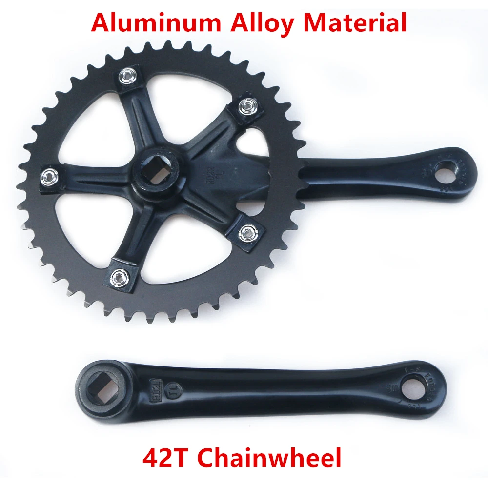 Bicycle Crankset Aluminum Alloy Crank 165mm Bike Chainwheel 130BCD 176mm Diameter 42T Disc Cycling Part Lightweight