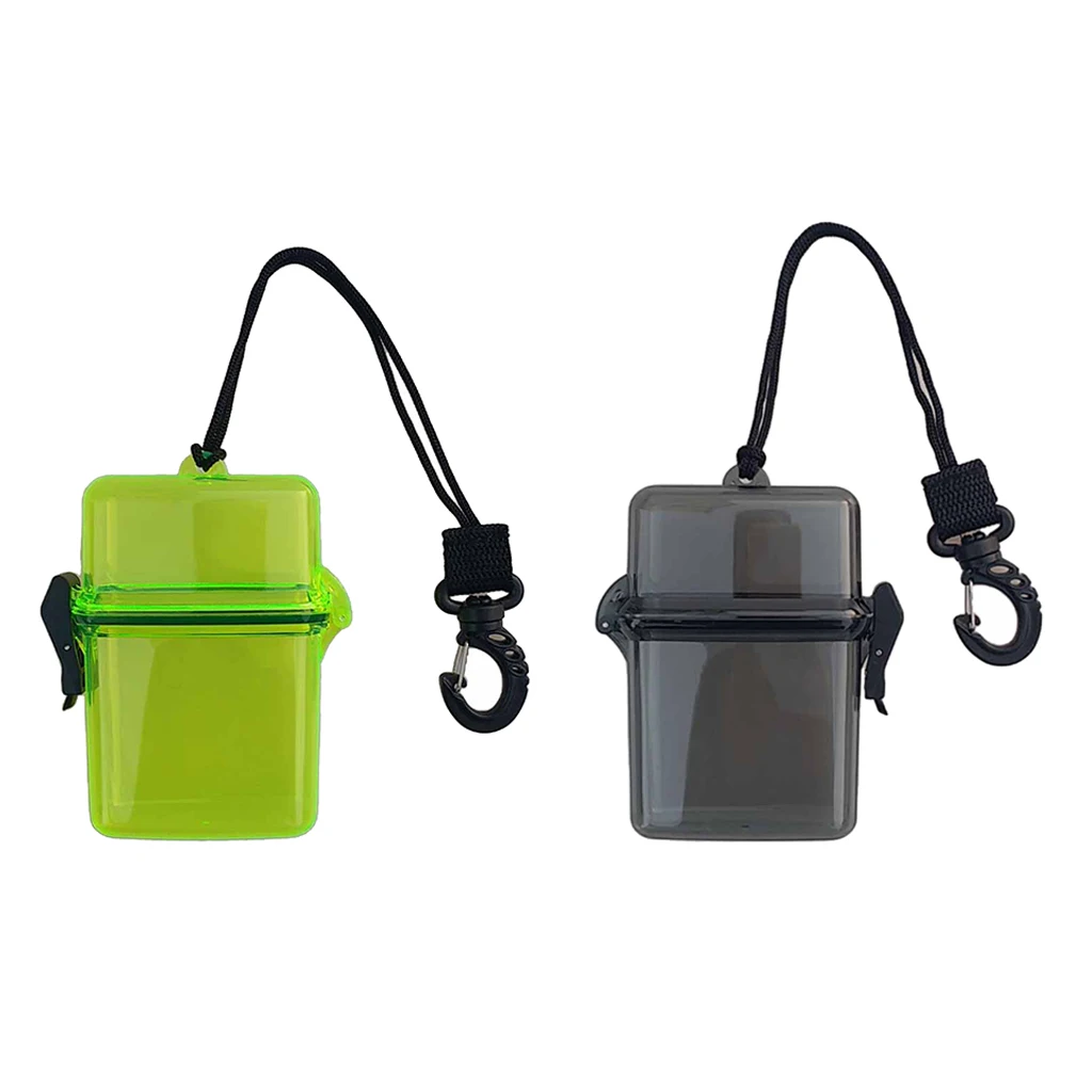 2Pcs Surf Scuba Diving Waterproof Dry Box Case for Money, ID Cards, License Keys for Swimming