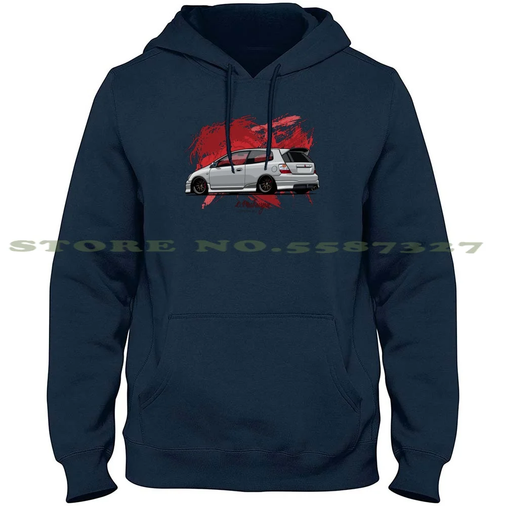 Civic Ep3 Long Sleeve Hoodie Sweatshirt Cars Vehicle Auto Automotive Vector Legend Jdm Japan Wheels Car Race Racing Sport