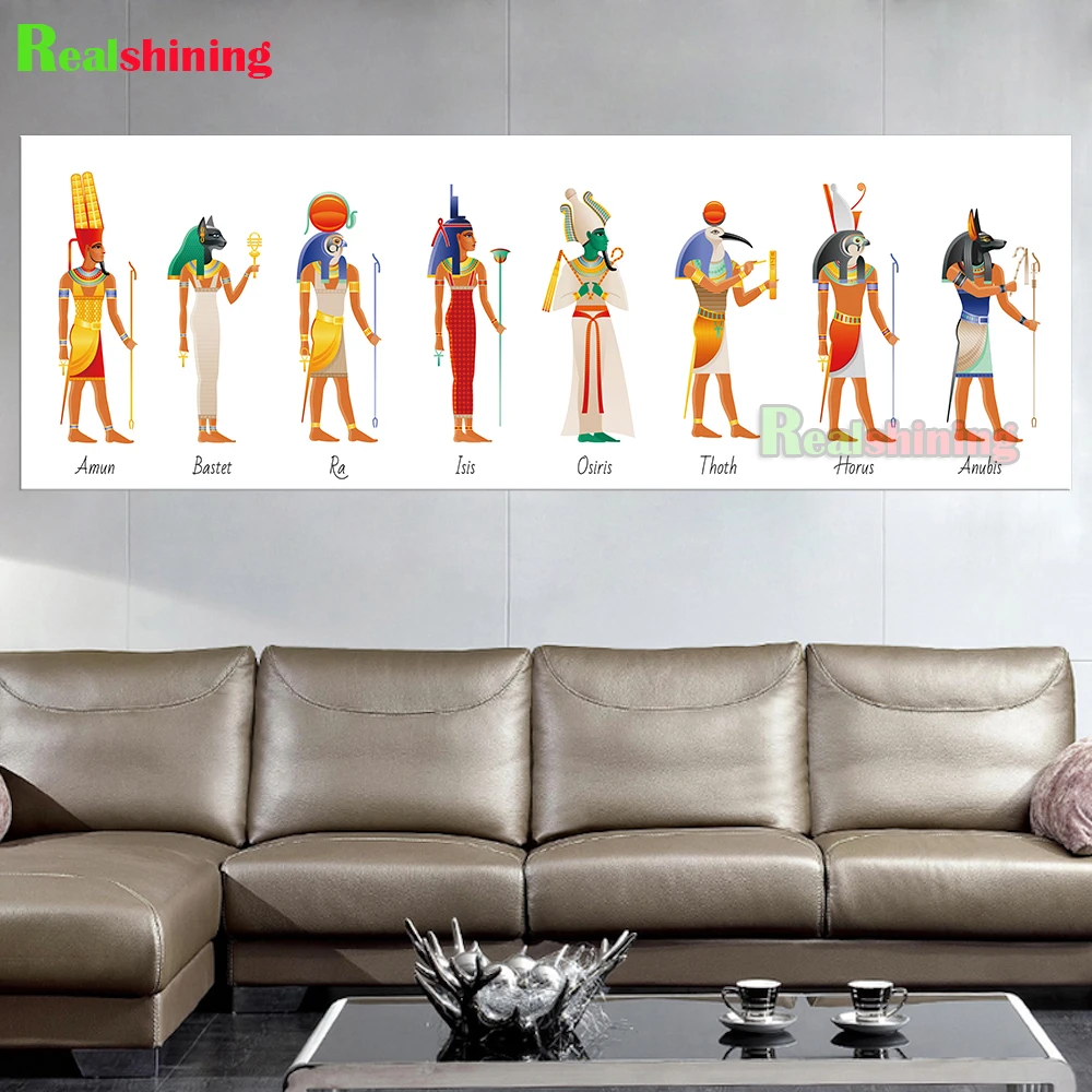 Big Full Square/Round Diamond Painting Ancient Egyptian Deities Set DIY 5D Diamond Embroidery Cross Stitch Mosaic Rhinestone R5