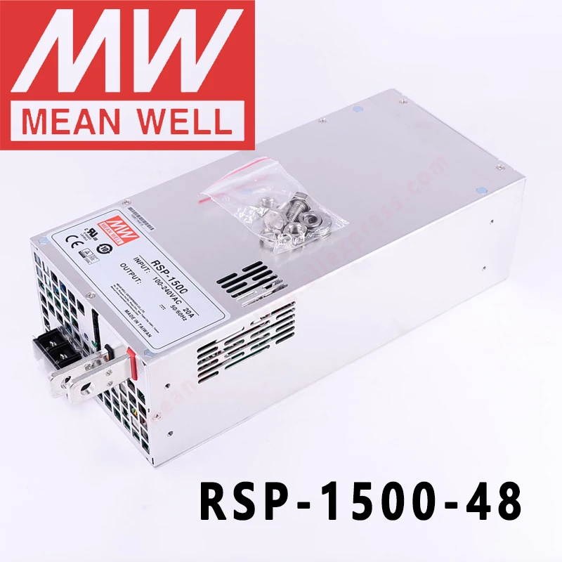 

Original Mean Well RSP-1500-48 Meanwell 48VDC/0-32A/1536W Single Output with PFC Function Power Supply