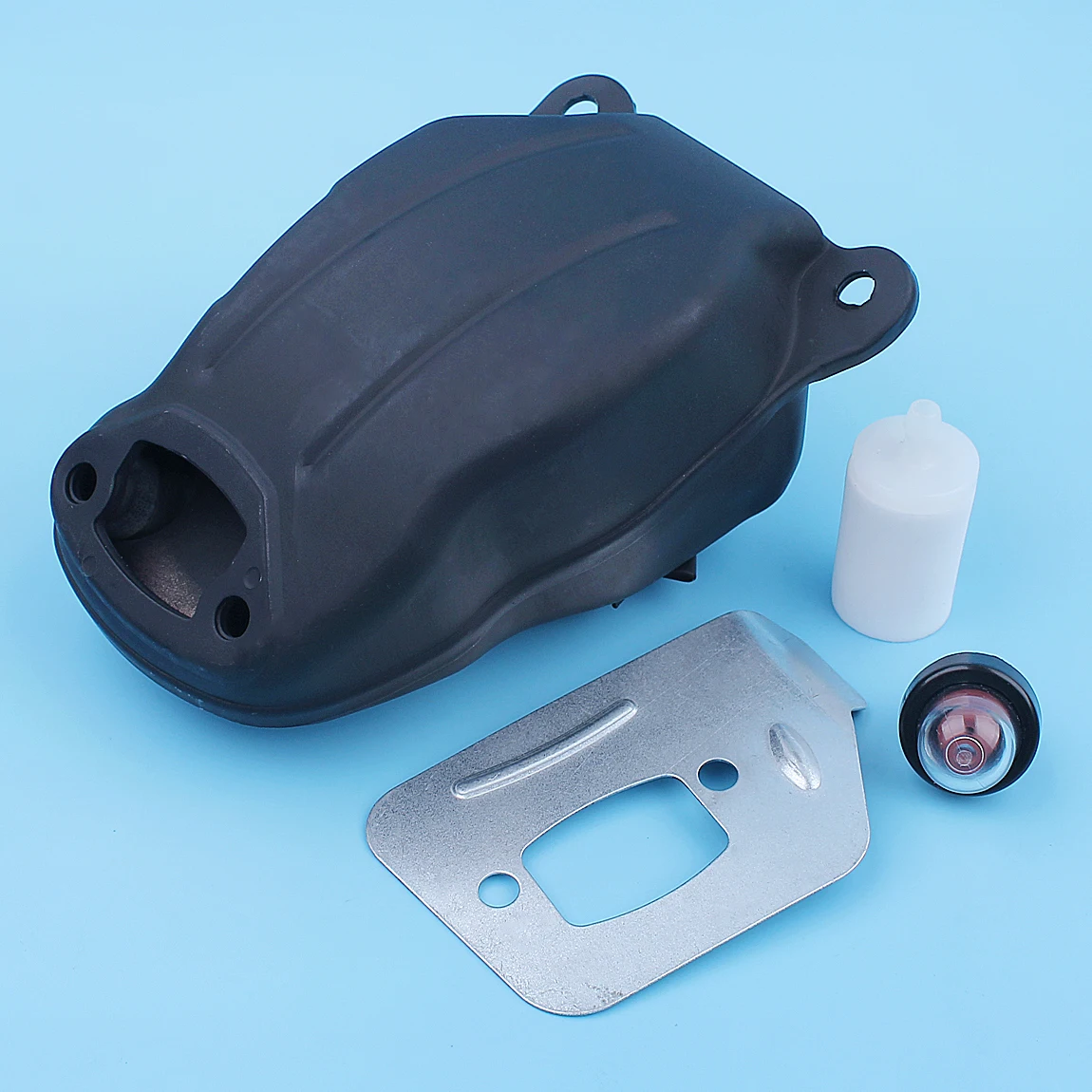Imagem -03 - Silenciador Kit Placa Defletor Silenciador para Husqvarna 550 xp 545 550xp Motosserra Primer Bulbo Filtro de Combustível Peças Reposição 523052602