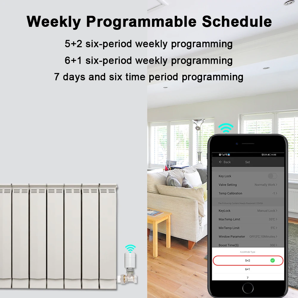 Zigbee Smart Wifi termostato regolatore di temperatura del radiatore regolatore di temperatura del termostato di riscaldamento programmabile LCD