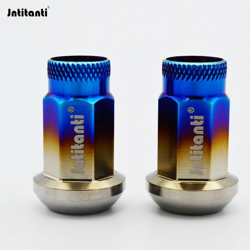 Jntitanti M12*1.5*35mm Gr5 Titanium Wheel Lug  Nut heptagon septangle 7side with a key  for Honda with ball seat