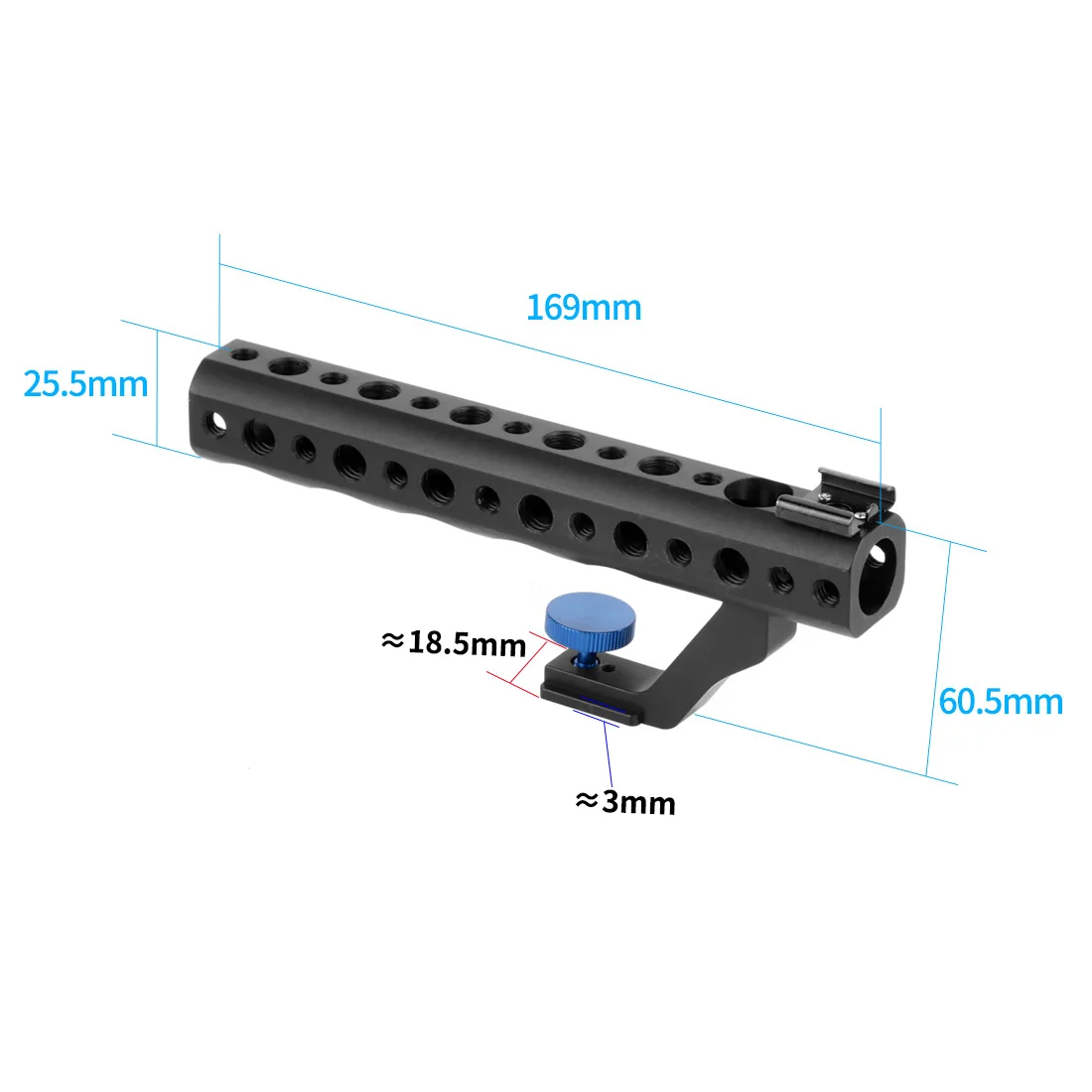 Câmera dslr, alça superior de liberação rápida, 28mm, com sapata quente, 1/4 ", 3/8" para gaiola dslr, peça de ângulo baixo para sony a6000 gh5 g85 a7riii