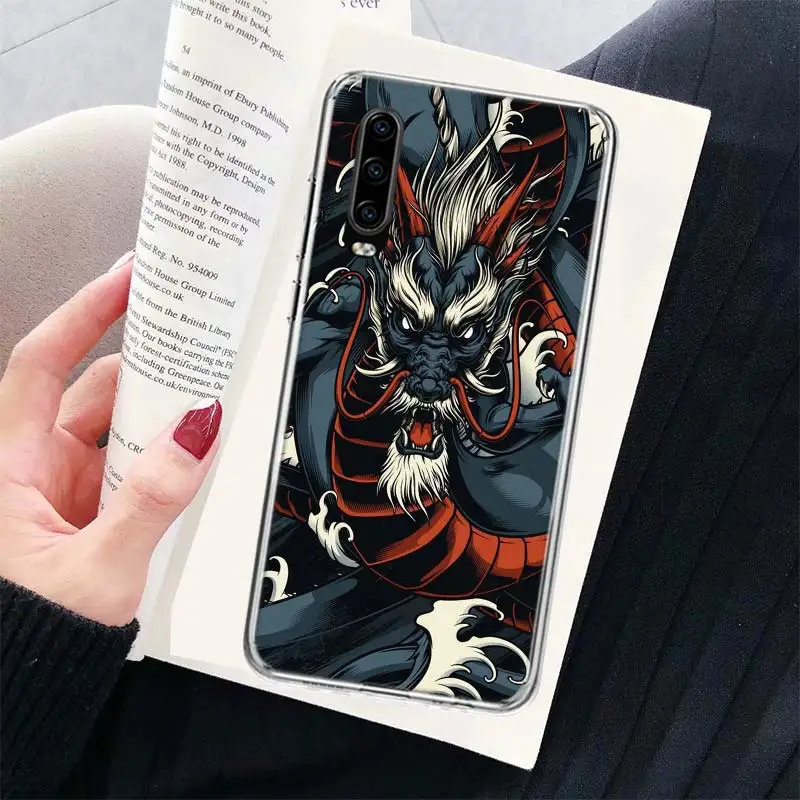 Legendary Dragon Phone For Huawei P30 Lite P10 P20 P40 P50 Cover Mate 40 Pro 10 20 30 Capa Coque Shell