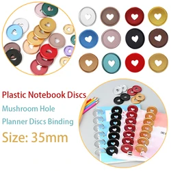 22pcs 35mm Mushroom Hole Binding Disc Binder Rings Notebook Binder Discs Mushroom Rings Binding Supplies DIY Planner Accessories