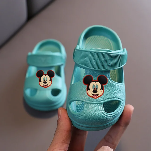 Disney Mickey mouse summer boy baby soft-soled beach shoes baby girls cartoon children's sandals slippers