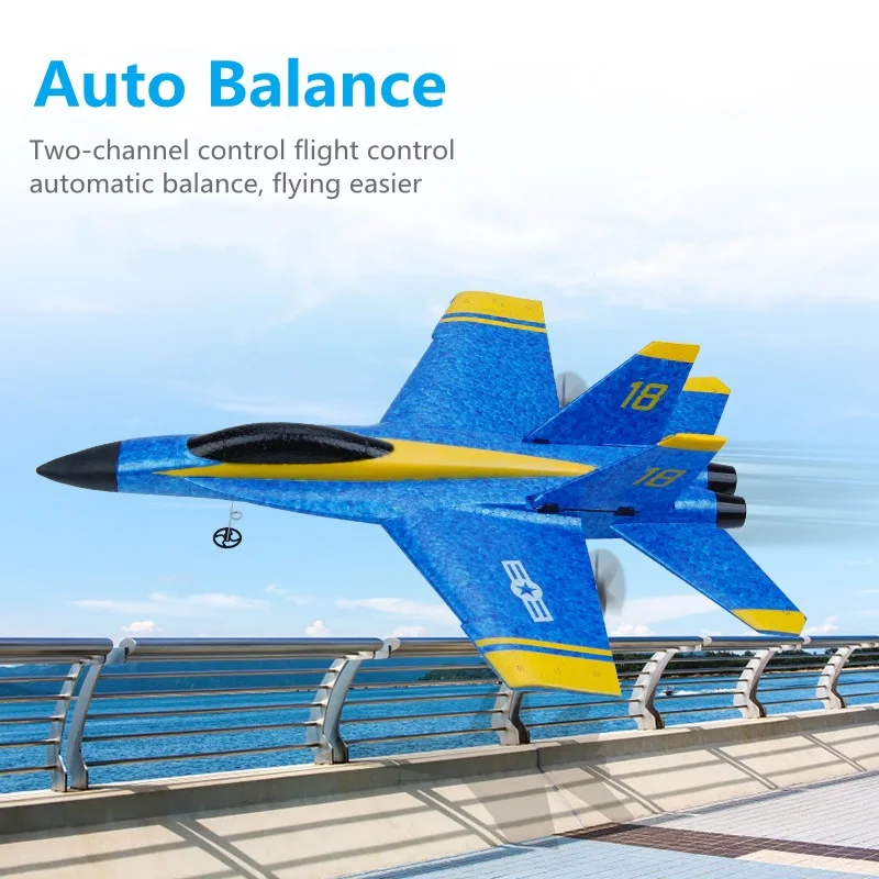 High Simulation Remote Control Fighter Toy Auto-balance System 2.4G 150M Distance 15Mins EPP Foam Material RC Plane Kids Gify