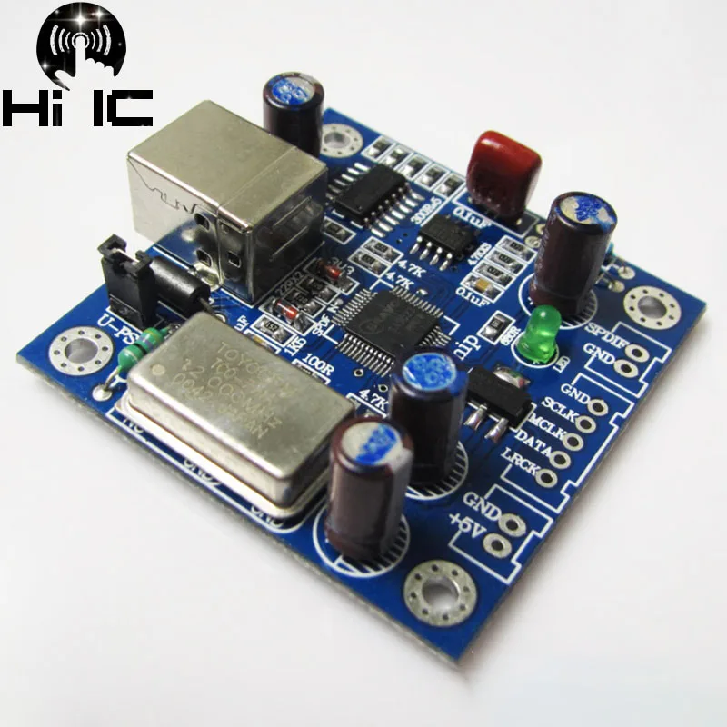 MIni placa decodificadora USB SA9027/SA9023/TE7022 Fever Audio DAC, tarjeta de sonido, módulo de decodificación DIY, placa de salida USB a Coaxial/I2S