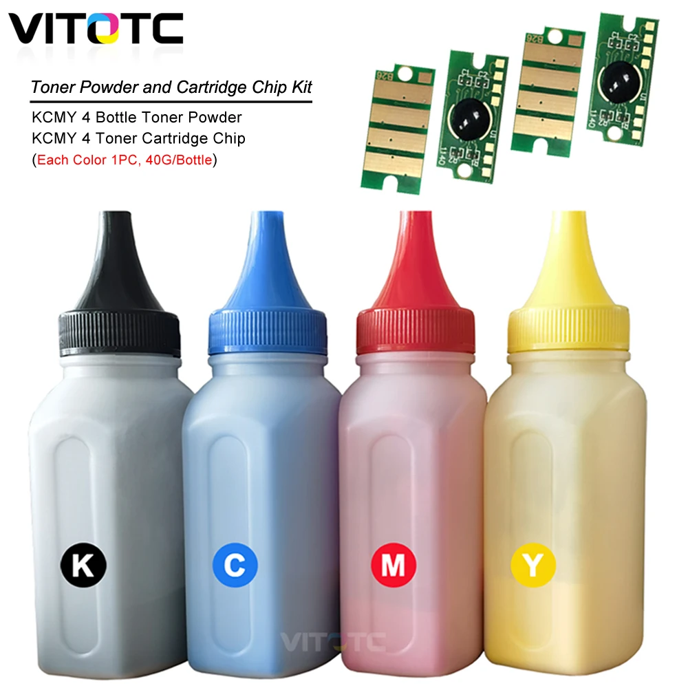 4 Color Bottled EA Toner Powder Cartridge Refill Reset Chip Kit For Xerox Phaser 6000 6000B 6010 Workcentre 6015 6015v Printer