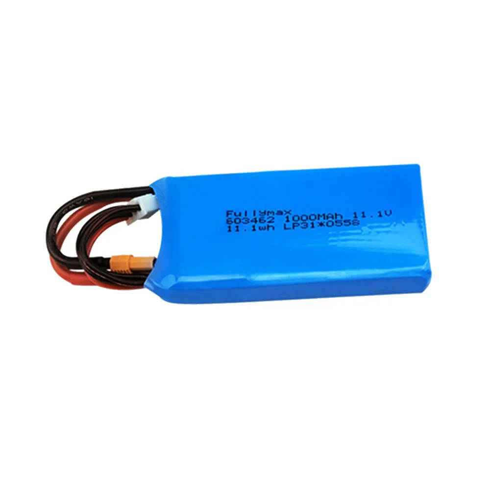 11.1v 1000mAh Lipo Battery for Wltoys XK X450 FPV RC Drone RC Airplane Spare Parts 3S Rechargeable Battery and charger XT30 plug