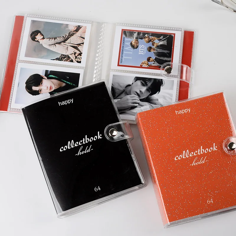 Pure Glitter Album Holds 64 Mini Photos Instax Album Photo Album for Mini Fuji Instax & Name Card 7s 8 25 50s Mini Photo Album