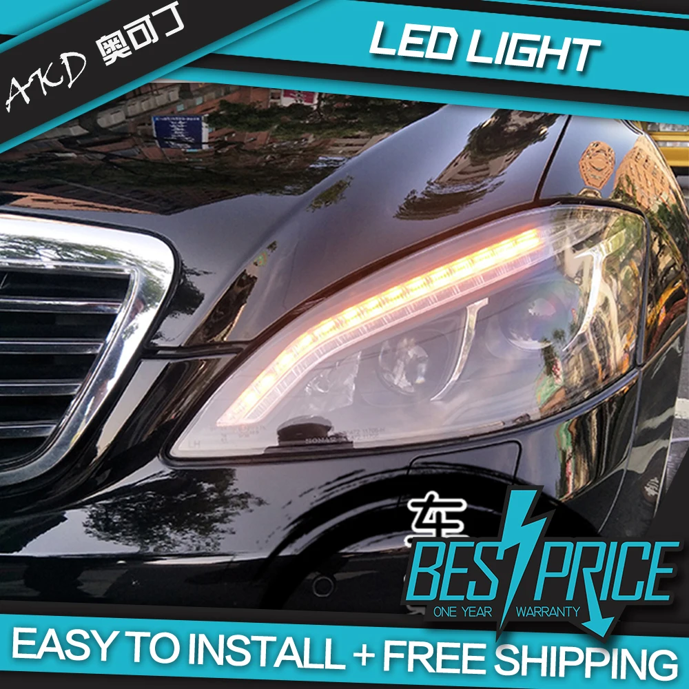 

AKD Car Styling Head Lamp for W221 Headlights 2006-2009 S300 S400 Headlight LED DRL Signal Lamp Hid Bi Xenon Auto Accessories