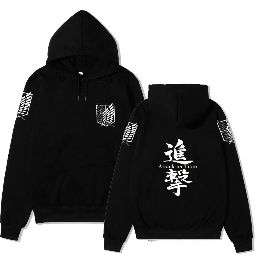 unisex Hot Japanese Anime Attack on Titan Hoodies Men/Women The Final Season Titans Attack Cartoon Streetwear Sweatshirts