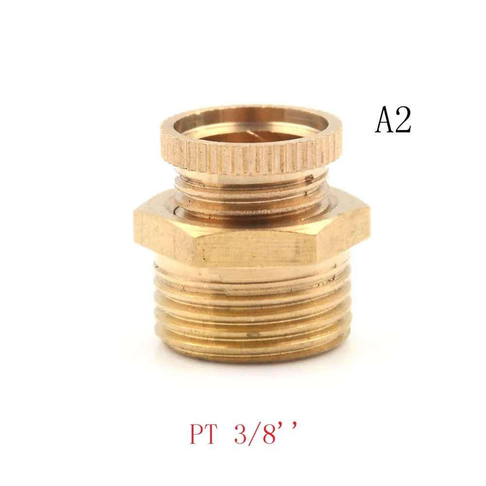One Piece Air Compressor Male Threaded Water Drain Valve Brass Tone PT 1/2 Inch 3/8 Inch 1/4 Inch