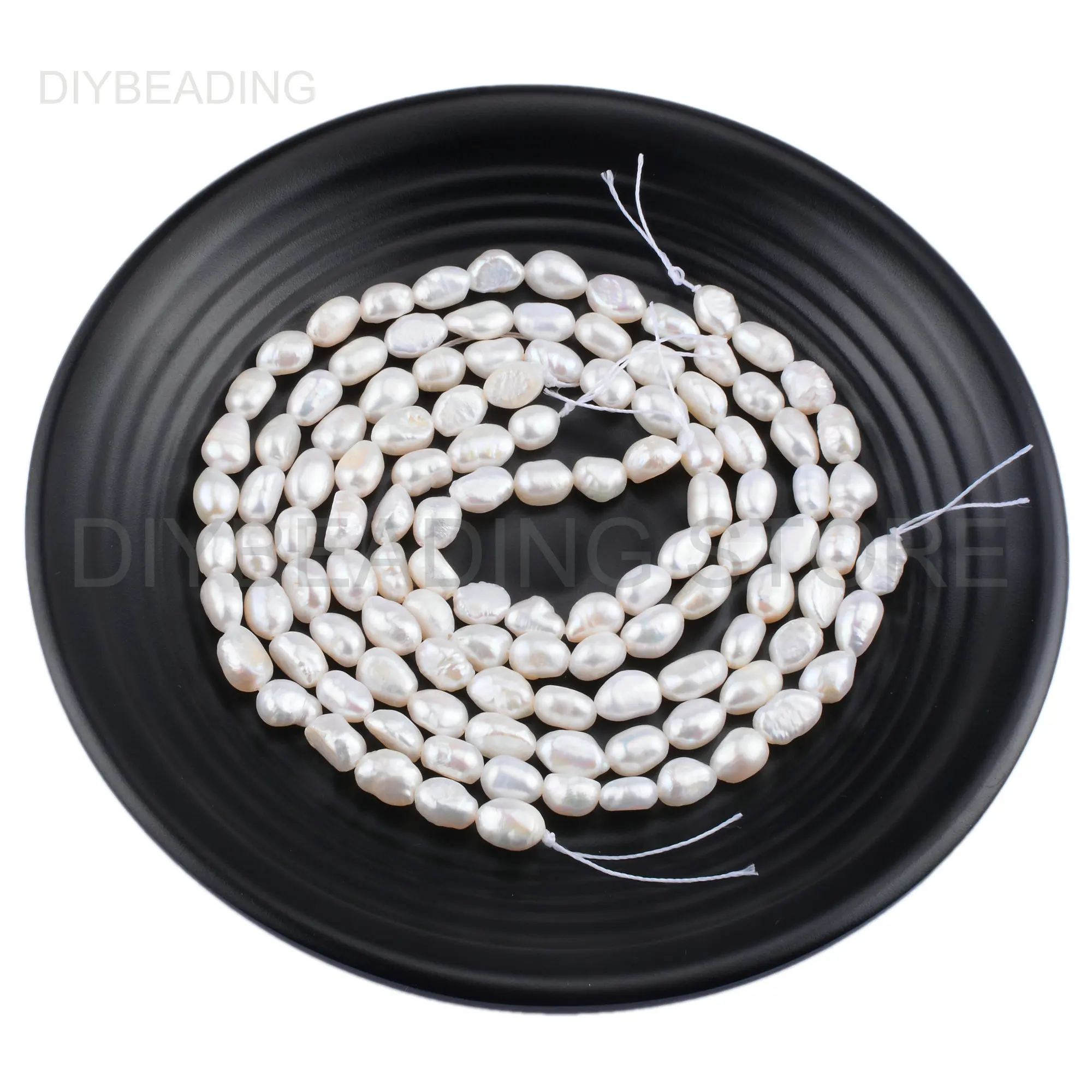 Natural Irregular Cultured White Freshwater Pearl Beads for Making Jewelry Real Pearl Loose Beads Strand Online Lots Supply