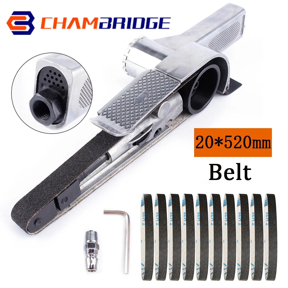 3/8 "Air Gürtel Sander Pneumatische Luft Winkel Schleifen Maschine mit Schleifen Gürtel für Luft Kompressor Schleifen Pneumatische Werkzeug Set