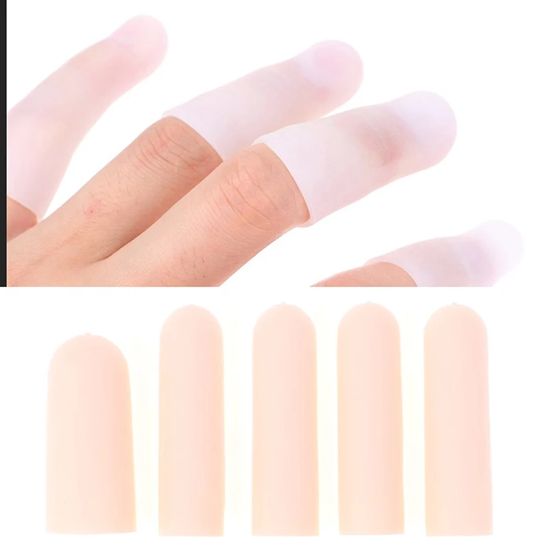 10 pcs Silicone Finger Cot Gel Finger Protector Fingers Brace Support Gloves