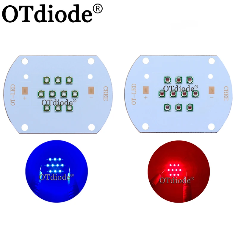 水耕栽培-屋内植物栽培用ライトチップ,30w cob,xpe,ロイヤルブルー,450nm,深紅,660nm,花