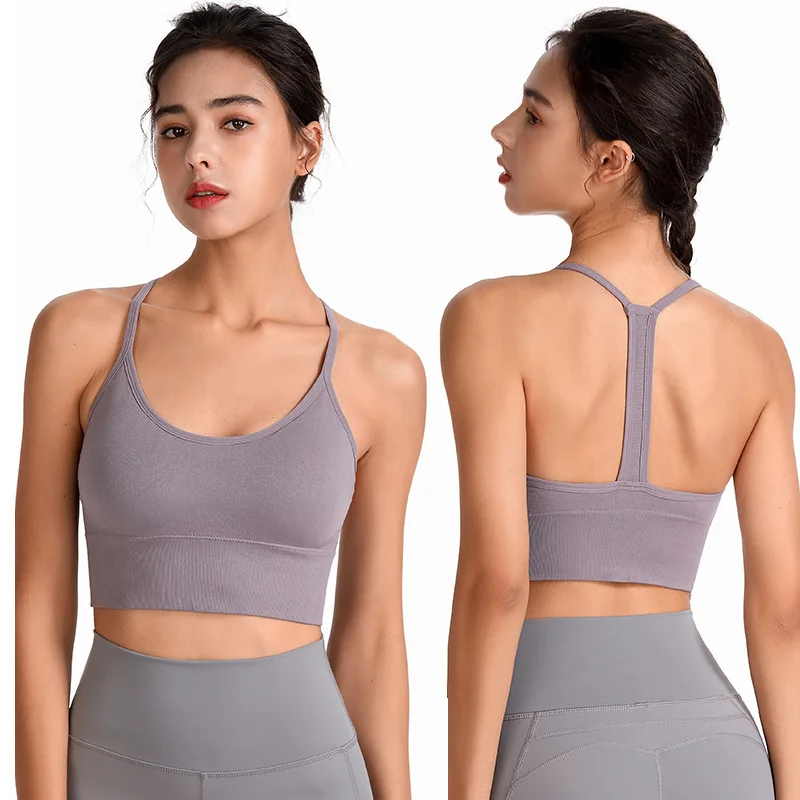 Y-Type Sport Bra Women Plus Size Fitness Crop Tops Workout Women Yoga Underwear Back Gathering Breathable Yoga Sports Vest