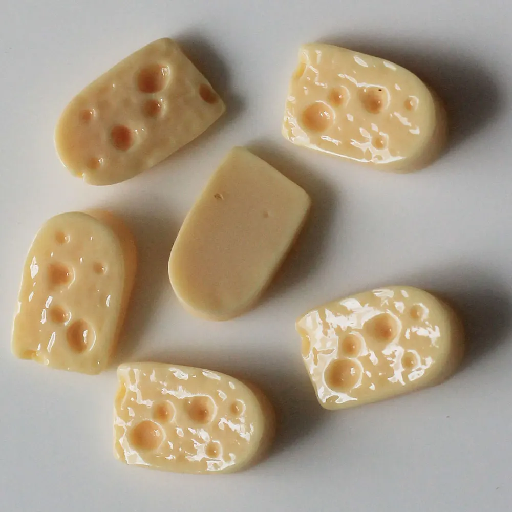 Hotsale Kawaii Cheese DIY Resin Flatback Cabochons Miniature Food Art Supply Decoration Charm