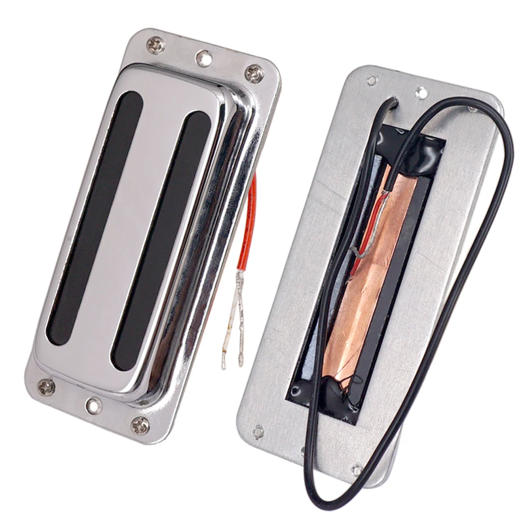 2x Sensor Guitar Pickup Bridge 6 Strings Double Coil Pickup Silver