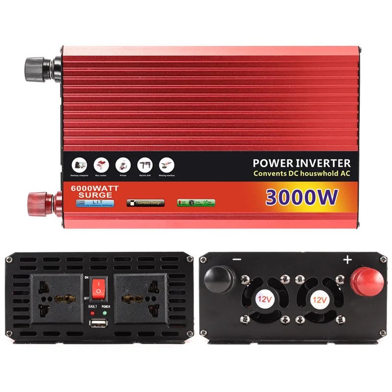 Modified Pure Sine Wave Inverter 3Kw 4Kw 12V/24V/48V/60V To Ac 220V Voltage Transformer Power Converter Solar Inverter