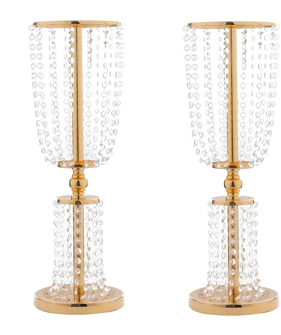 Imagem -06 - Ouro Vasos para Centerpieces Alto Cristal Metal Vaso Flower Stand Titulares Wedding Centerpiece Lustre para Recepti 2375