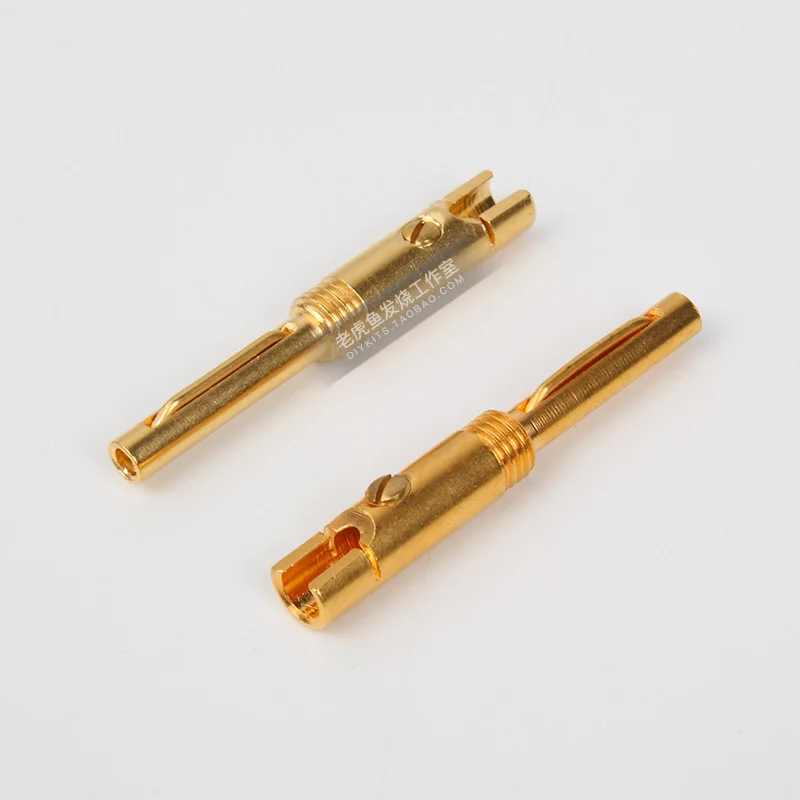 New British DELTRON 584 Series Gold-plated Banana Plug Speaker Plug Speaker Amplifier Pure Copper Connector Free Solder 10A 50V