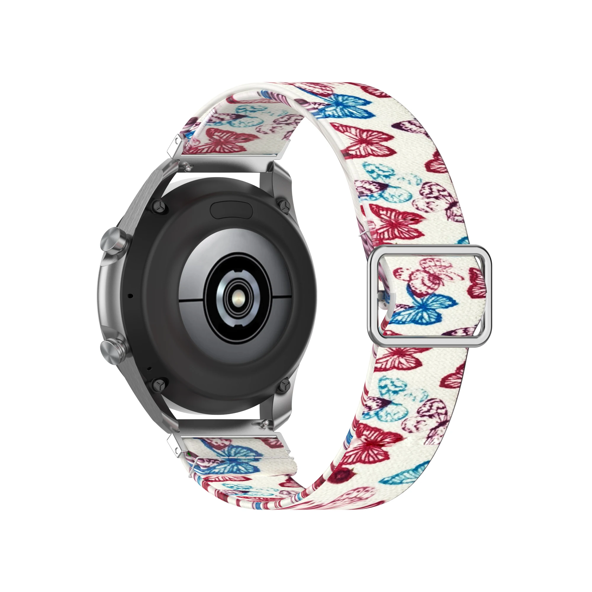 삼성 갤럭시 워치 3/액티브 2/46mm/42mm/기어 S3 용 손목 스트랩, 화웨이 GT2 프로 밴드용 조절 가능한 탄성 나일론 루프 팔찌