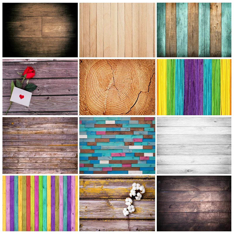 

SHENGYONGBAO Photography Backdrop Board Texture Portrait Children Photo Studio Wood Floor Background Props 210323CMD-01