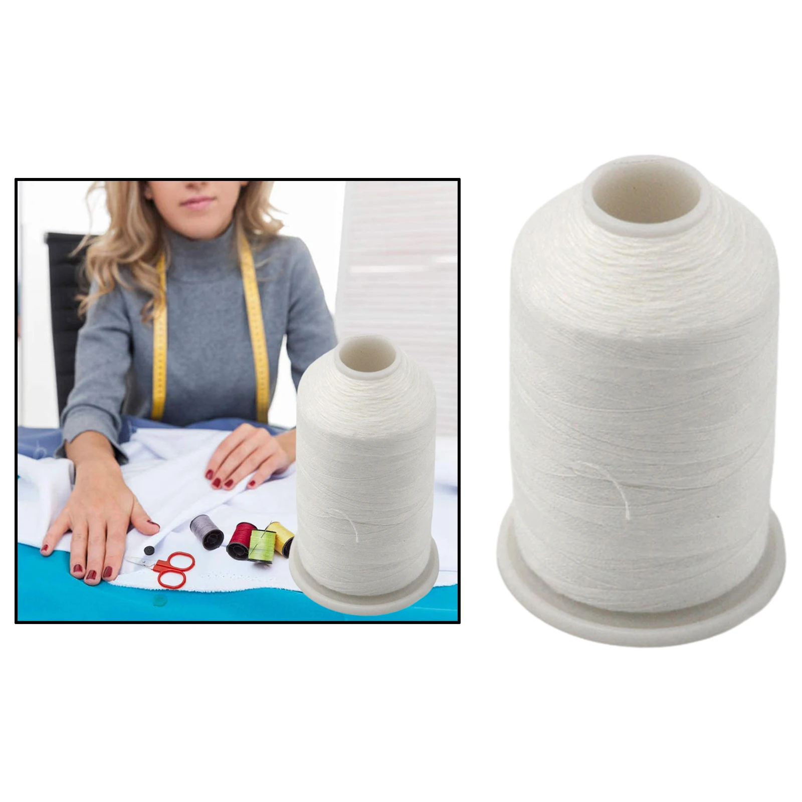 White Water Soluble Sewing Thread for Clothes Making DIY Handmade Crafts Dressmaker Sew, 1000 Meters