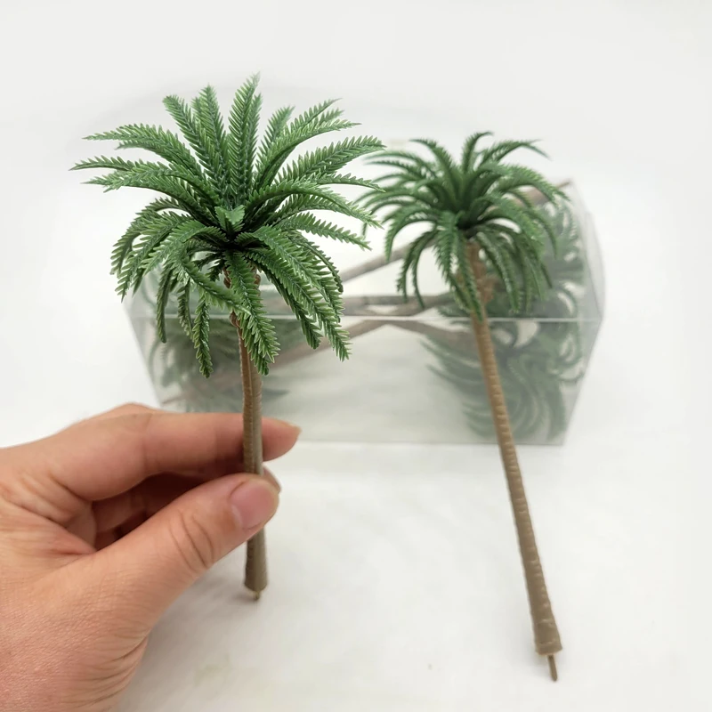 1:50 1:87 Ho Scale Model Palm Tree Artificial Coconut Landscape Train Railway Beach Seaside Diy Layout Scenery Miniature Diorama