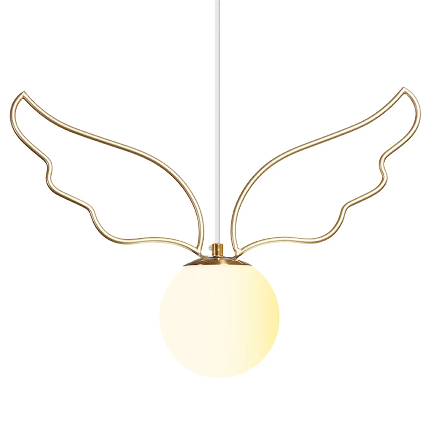 Nordic Angel Wing Pendant Lights Dining Hall Entrance Lamps Modern Bar Aisle Bedroom Study Room Living Room LED Pendant Lamps