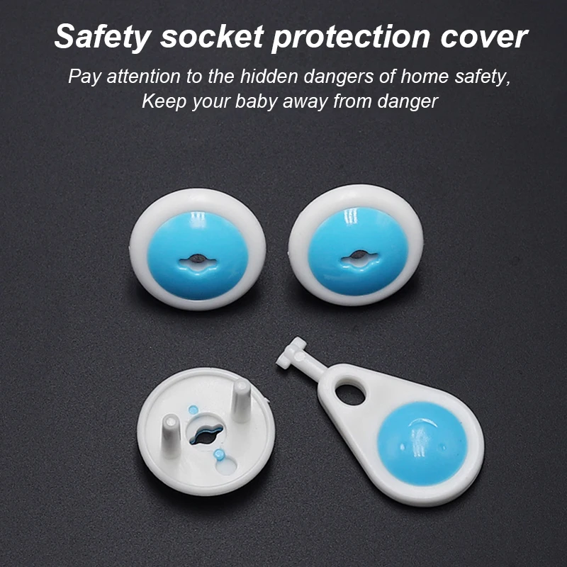 6 Pcs/Set Russian EU European Euro Security Child Electric Socket Outlet Plug Two Phase Safe Protection Lock Cover Baby Safety