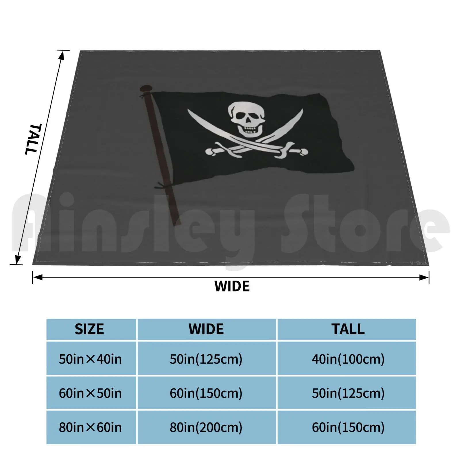 Pirates Flag Blanket Fashion Custom Pirates Flag Skull Ships Curse Of The Black Pearl Dead Men Tell No Tales On