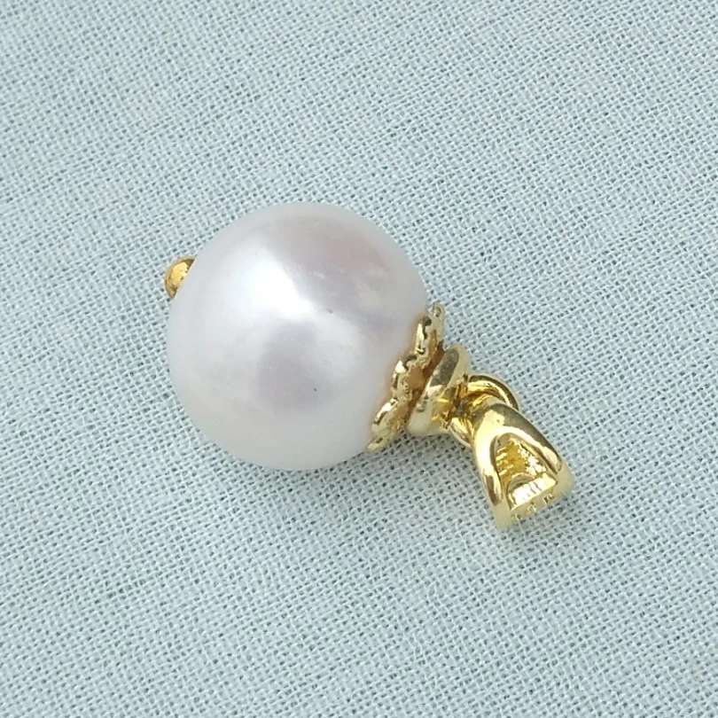 Classic Adorable 10-11mm Japanese Akoya Sea Natural Real Pearl Pendant Solitaire